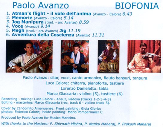 Biofonia - inlay card